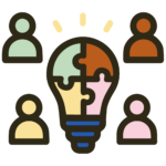 People using data icon