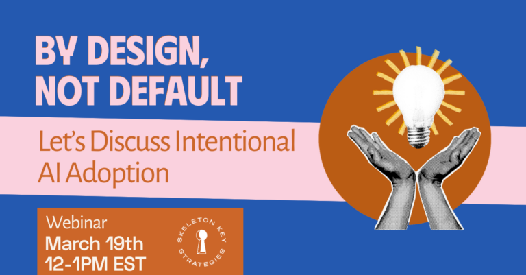 By Design, Not Default Thursday, March 19th, 1-2PM